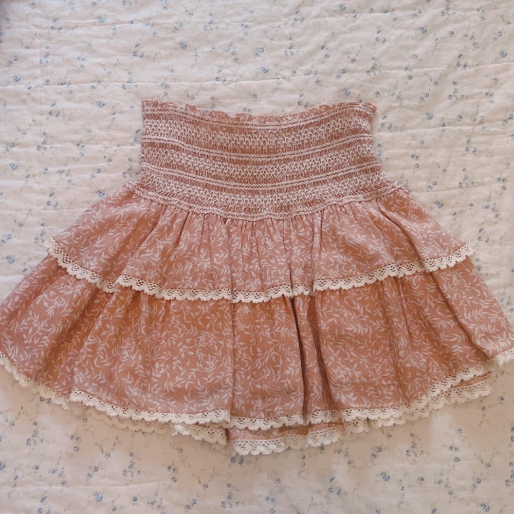 olivaceous mini skirt